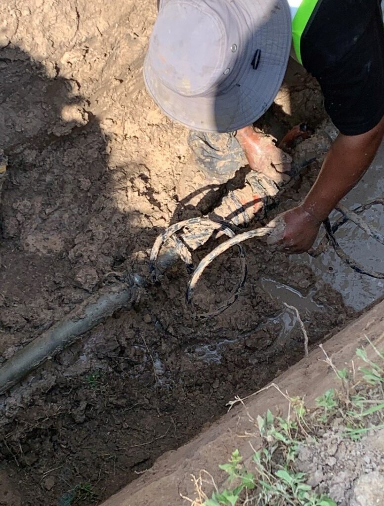 Comcast technicians working to restore service to a cluster of customers in the Cypress area after a non-Comcast-related contractor cut a fiber line while digging in a utility easement in the 28000 block of US 290.